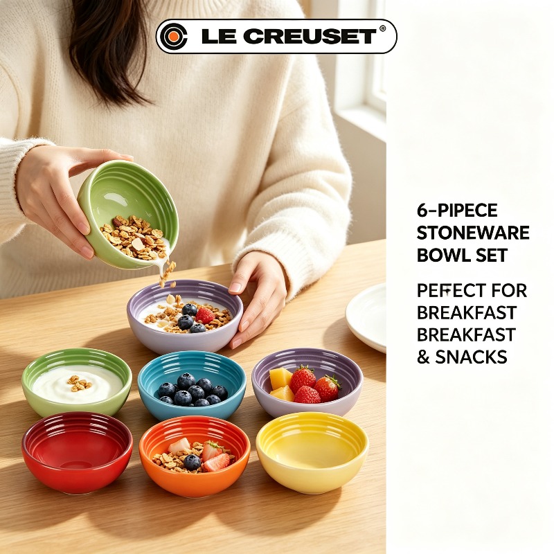 LE CREUSET 6Pcs Gradient Stone - đánh giá và giá Meal Prep Bowl