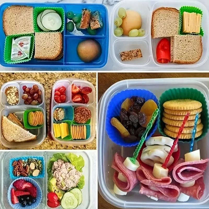 Lunch Box Divider Cup Reusable - đánh giá và giá Meal Prep Template