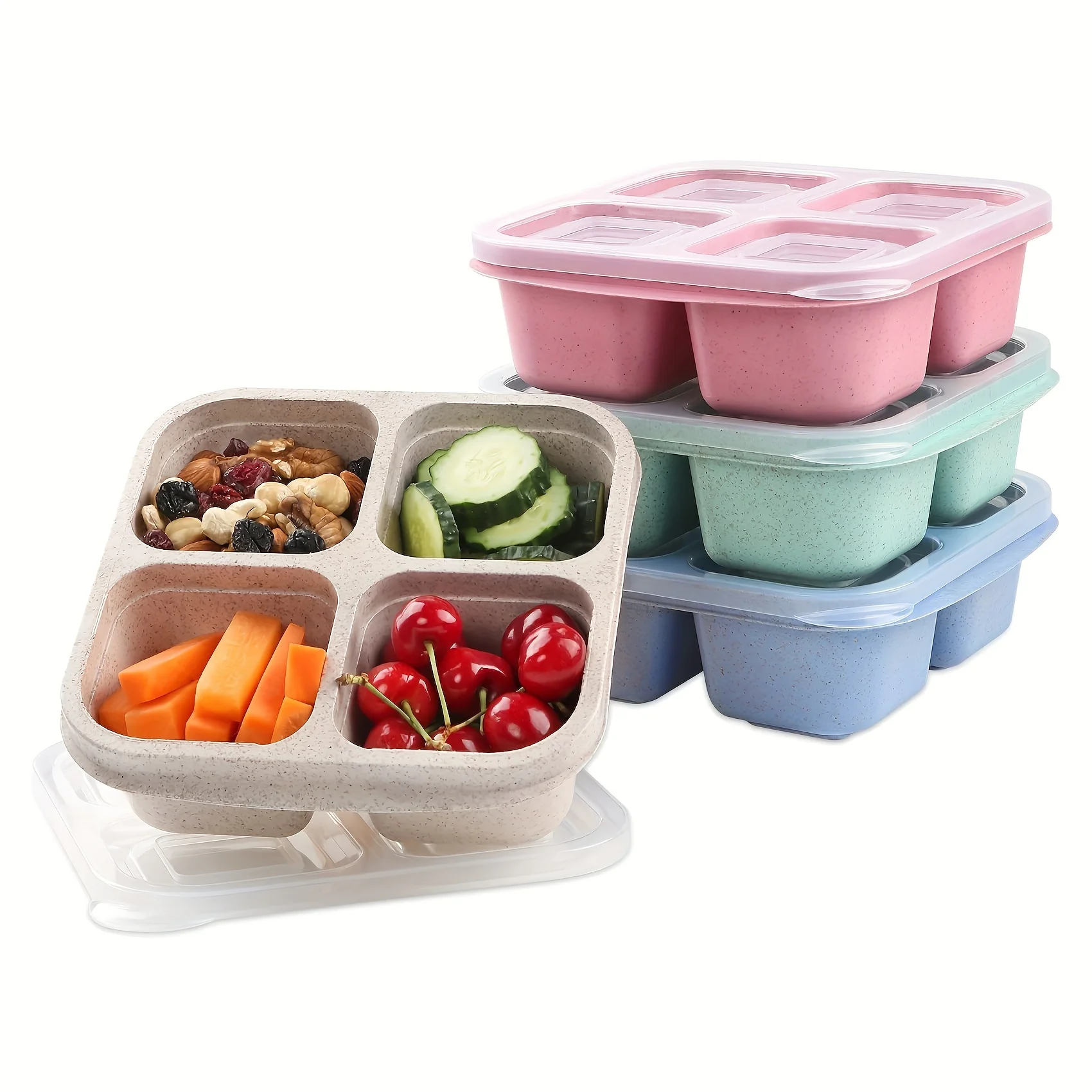 Snack Box with Four Transparen - đánh giá và giá Meal Prep Kitchen
