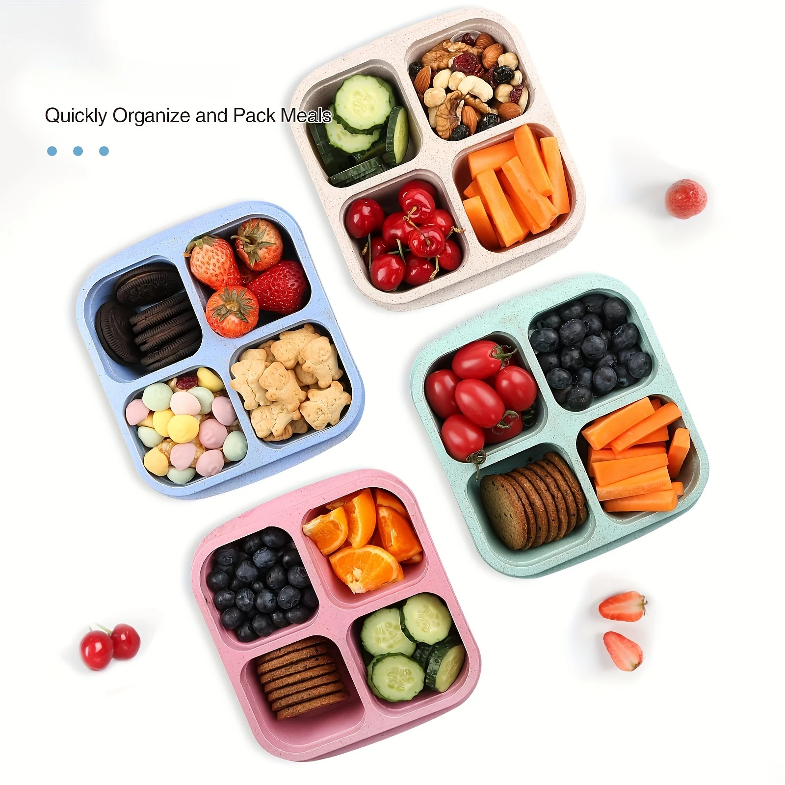 Snack Box with Four Transparen - đánh giá và giá Meal Prep Kitchen