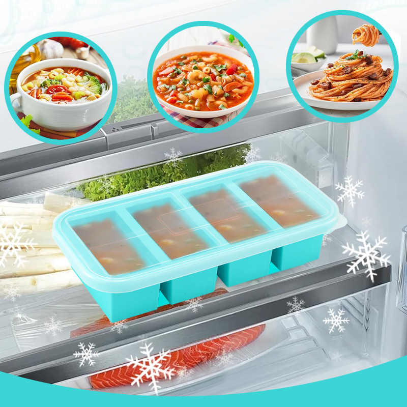 4 Covered Silicone Freezer Mol - đánh giá và giá Meal Prep Template
