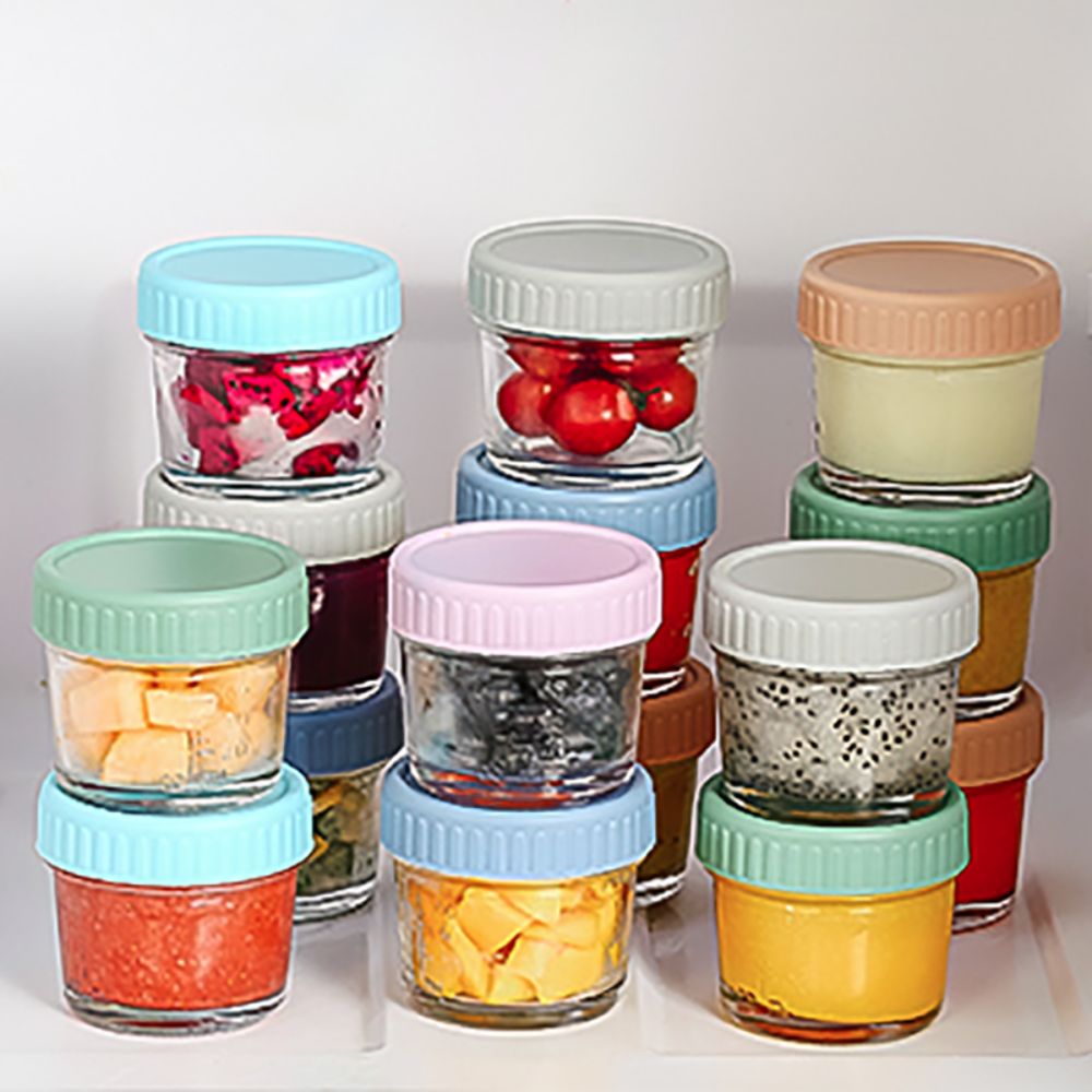 6pcs Glass Baby Food Jar Reusa - đánh giá và giá Sauce Dipping Cup