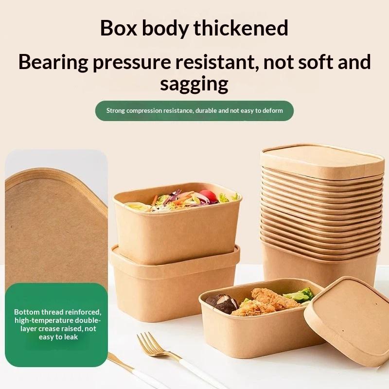 10Pcs Square Disposable Kraft  - đánh giá và giá Meal Prep Bowl