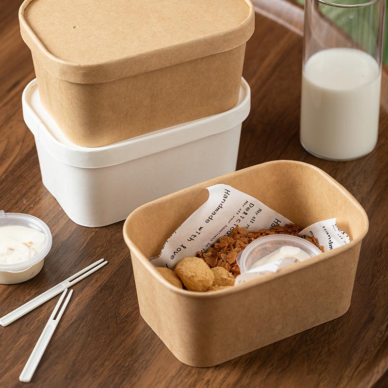 10Pcs Square Disposable Kraft  - đánh giá và giá Meal Prep Bowl